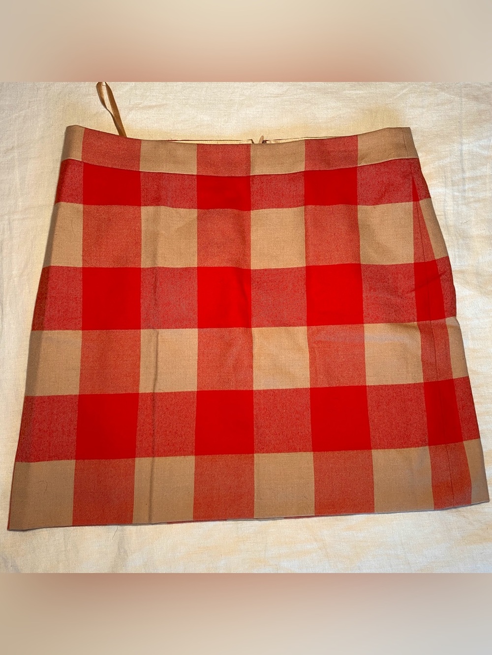 J. Crew Wool Blend Gingham Skirt